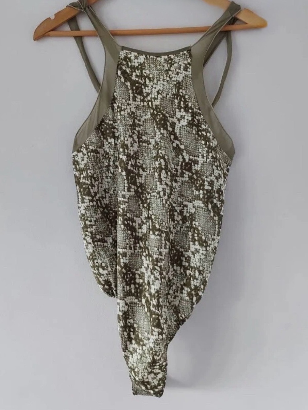Intimately Free People snake print racerback bodysuit tank.